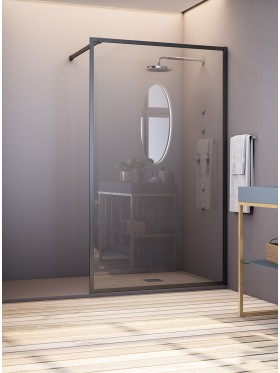 Conjunto de ducha/bañera termostático Ebro negro mate Valaz